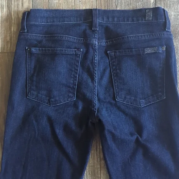 7FAMK Seven For All Mankind "the Slim Trouser" jeans flares sz 28x33.5L like new